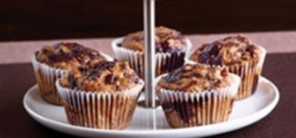 Chocolate and cranberry muffins